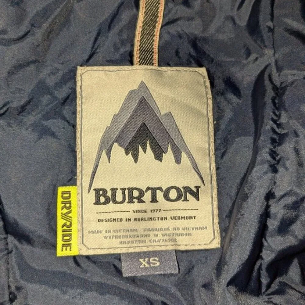 Burton Feathers Print Snow Snowboarding Ski Puffer Jet Set Dryride Jacket Coat